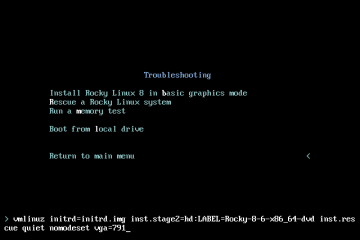 Console de secours Rocky Linux 8