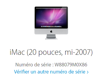 iMac 20 pouces