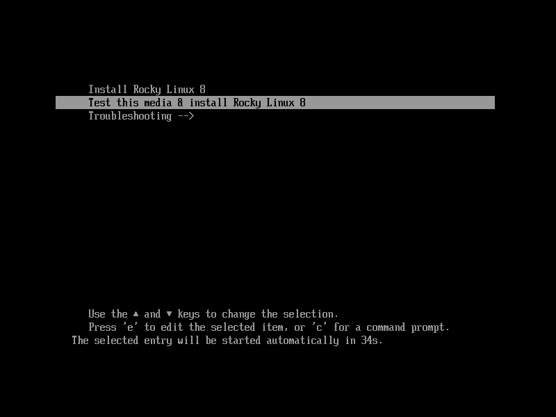 Rocky Linux 8 Install EFI