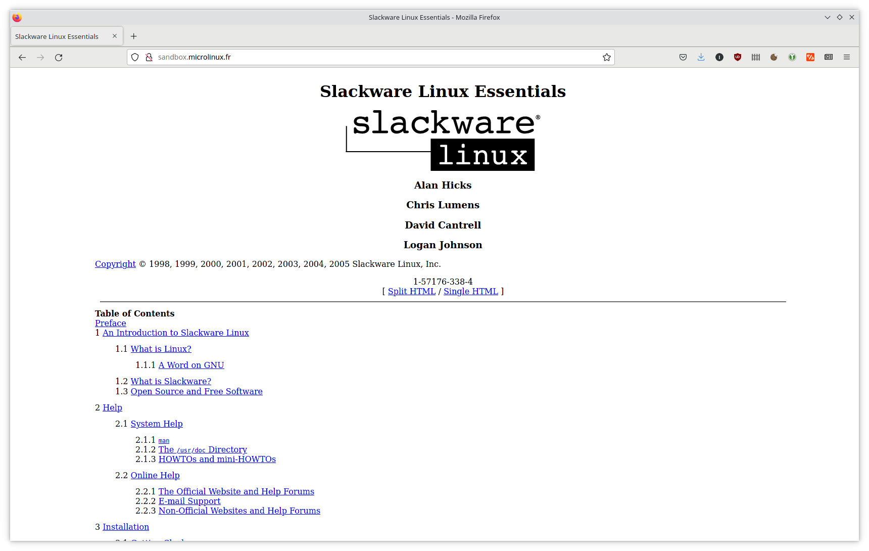 Slackware Linux Documentation