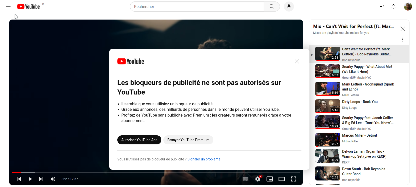 Youtube veut que tu voies ses pubs de merde